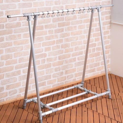 軽量！アルミ製折りたたみ式A型伸縮布団干し