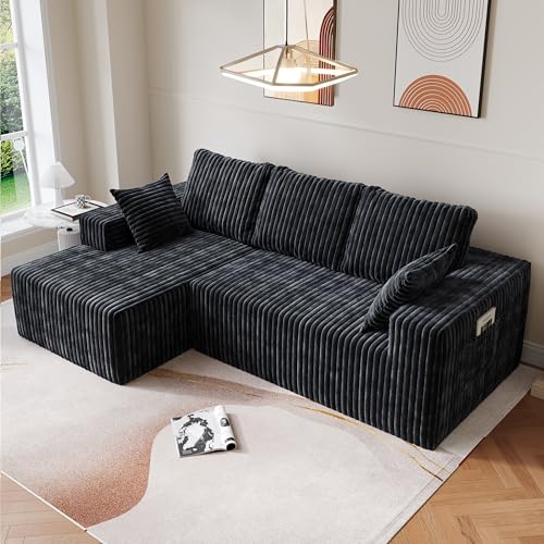 Image of Bean Bag Chairs for Adults Floor Gaming Bean Bag Chair Memory Foam BeanBag Chair Bean Bag Sofa (White, 95 inch+Left Chaise White)