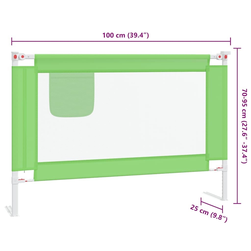 Generisch Kleinkind-Bettschutzgitter Grün 100x25 cm Stoff,Baby & Kleinkind,Babysicherheit,Baby-Bettschutzgitter,10190
