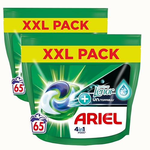 Ariel Lenor Unstoppables 4 en 1 cápsulas + Touch – 130 lavados – Paquete económico