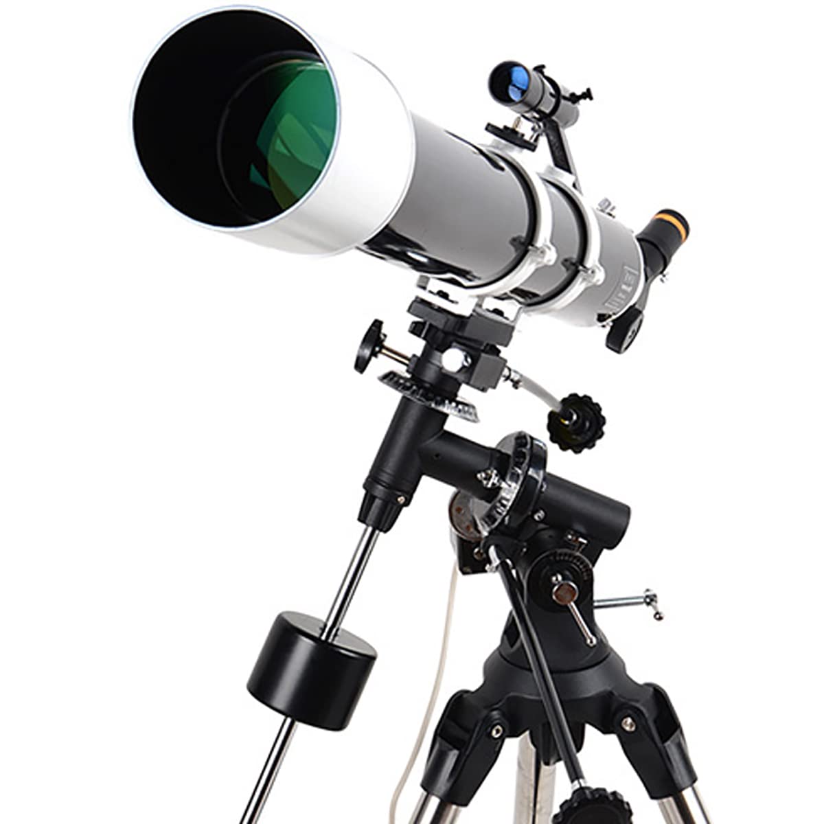 Astronomical Telescope Telescopio astronómico Profesional 90EQ con Montura ecuatorial EQ2, Motor de Seguimiento de Alta precisión, cultive Pasatiempos Infantiles y aprenda conocimientos astronómicos