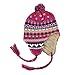Peruanische Mütze, gefüttert, Fleece-Innenfutter, Einheitsgröße, 56 58 cm, warm, Trapper, kalt, Winter, Männer und Frauen, Skifahren, Schnee, Ref: 1542A Gr. 56/58 cm, Rosa