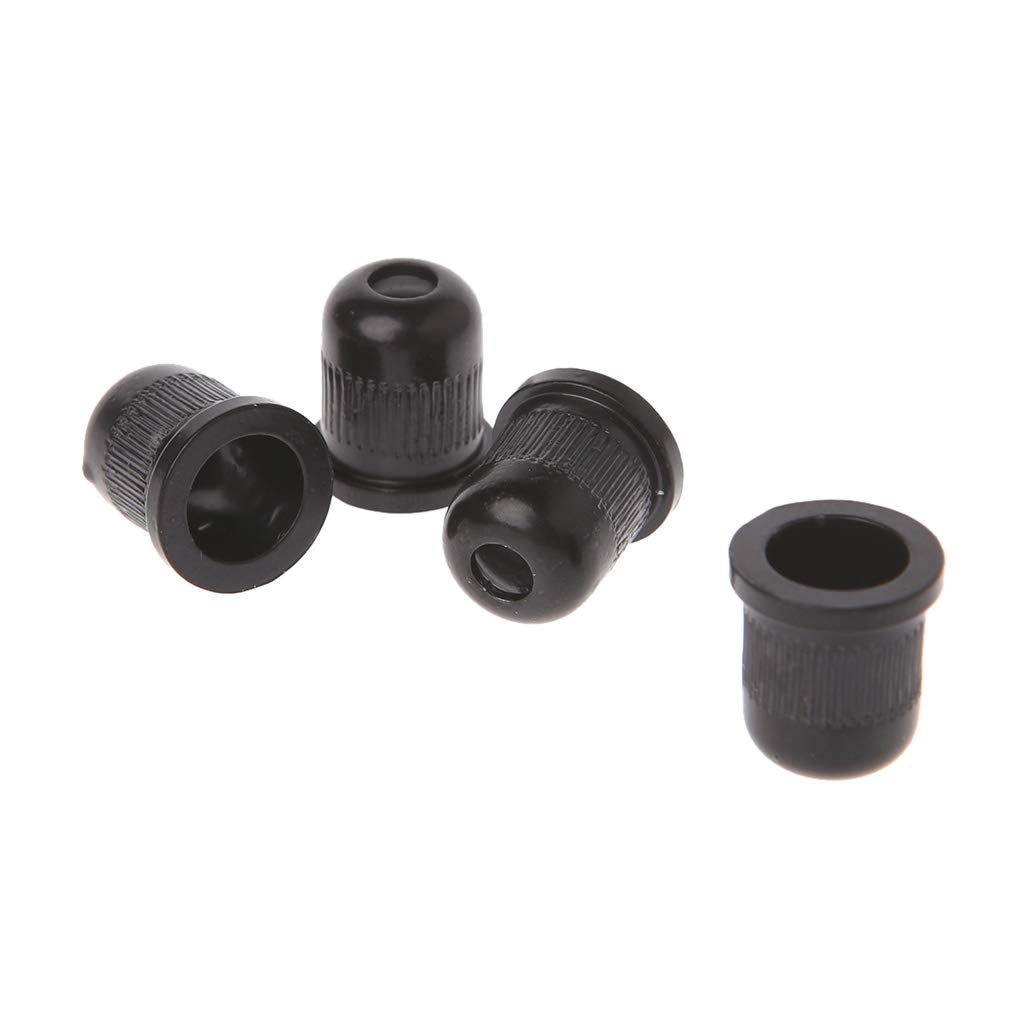 BOGEEL 4 Pcs Electric Bass Guitar String Mounting Ferrules Bushing for Thru,Metal