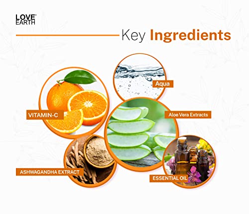 Image of Love Earth Vitamin C Face Wash With Pure Vitamin C, Ashwgandha & Aloe Vera Extracts For Skin Hydration & Skin Radiance For All Skin Types 100ml