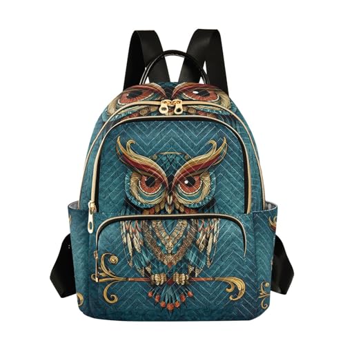 Image of ALAZA Owl Print Boho Ethnic Mini Backpack Purse for Women Travel Bag Fashion Daypack Back Pack Shoulder Bag