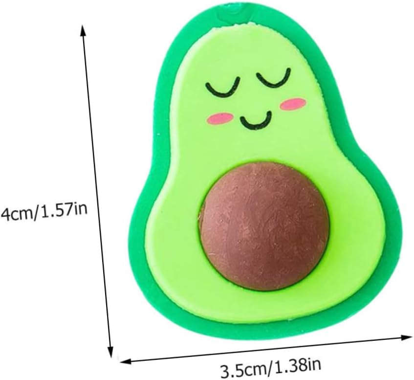 YARNOW 36pcs Avocado Eraser Tiny Erasers Avocado Mini Rubbers Cute Cartoon Leavers Students School Students Stationery Painting Rubber Green