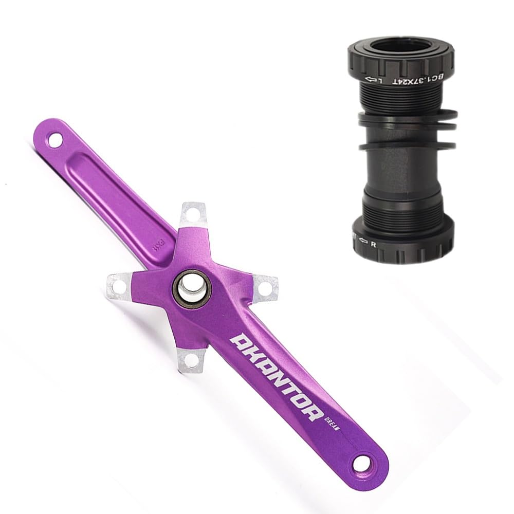 ZXGSXIOU 170mm Crankset 32T 34T 36T 38T Single Speed Chainring Mountain Bike Crank Arm Set 104BCD Road Aluminium Cranksets