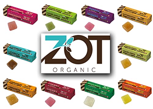 Zot Tropical Fruits Organic Hard Candy (Set Of 10), Yellow #TOP4