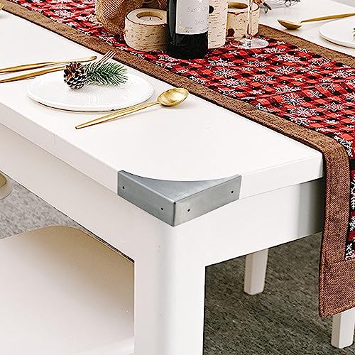 Image of 4Pcs Antique Zinc Alloy Box Corner Protector Decorative Furniture Corner Edge Safety Bumpers Cabinets Fireplace Furniture Bumpers (No Flower Pattern)