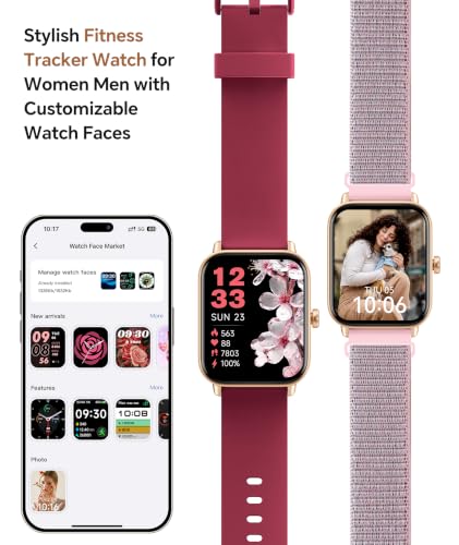 Image of Quican Smart Watches for Women, 1.8 inch Smart Watch for Android Phones /iPhones
