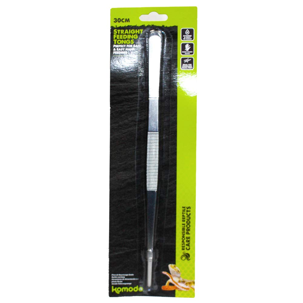 Komodo Feeding Tongs Stainless Steel Feed Snakes Reptile Live Food Insects 30cm