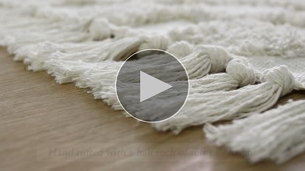 Amazon.com: Lanffia Boho Checkered Tufted Rug - 4x6 Area Rug