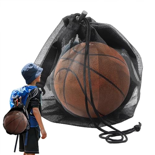 Genérico para un Solo Balón,Organizador con Cordón para Equipo Deportivo,para Balón De Soccer | para Baloncesto Fútbol Voleibol Viaje Camping Escuela Gimnasio