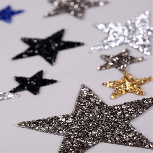 Étoile thermocollante strass fer sur patch pour vêtement sac chaussure - 4