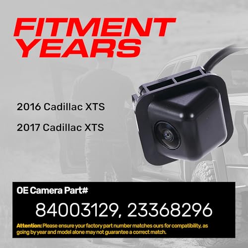 Image of Master Tailgaters Replacement for Cadillac XTS (2016-2017) Backup Camera OE Part # 84003129, 23368296