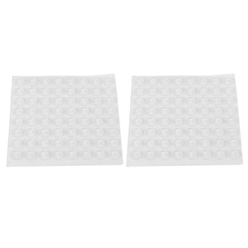 128Pcs Self Adhesive Silicone Pads, Non Slip Silicone Cuttable Furniture Pads Transparent Foot Mat Household Protectors 12x4mm Anti Scratch Rubber Floor Protectors for Furniture Ap