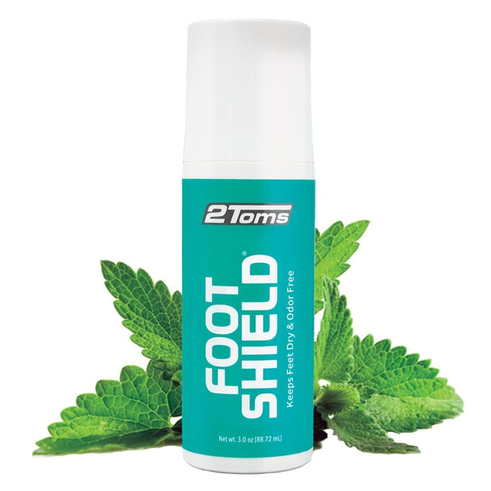 2Toms FootShield, Foot Antiperspirant and Deodorizer for Sweaty and Smelly Feet, 3 Ounce Bottle