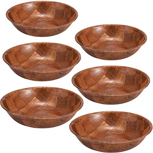 Wooden Salad Bowl Set 6 Pieces 8, 10 And 12 Inch Wooden Bowls 2 Of Each Size Decorative Bowl, Fruit Bowl For Kitchen Counter, Candy Bowl, Salad Bowls, Mixing Serving Bowls, Wooden Bowls For Decor #TOP20