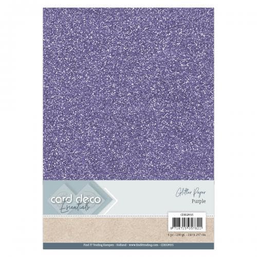 Card Deco Essentials Glitter Paper- Purple