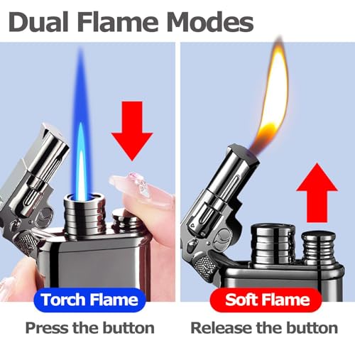Encendedor Vintage Jet Flame con Reloj y Llama Dual miniatura 5