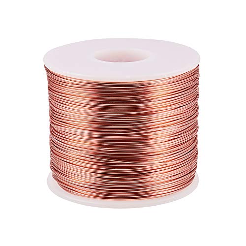 PH PandaHall 18 Gauge Anodized Aluminum Wire Bendable Metal Craft Wire Flexible Artistic Floral Jewelry Beading Wire for DIY Earring Bracelet Jewelry Craft Making, Length 150 M/492 Feet, DarkSalmon