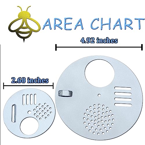 NIZEFEI Bee Hive Nuc Entrance Disc Diameter 4.92" 10PCS Stainless Steel Bee Hive Entrance Disk Gate Beekeeping Supplies Beehive Tool - Image 6