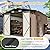 Breezestival 10x12 FT Outdoor Storage Shed with Floor & Lockable Double Doors, Heavy-Duty Galvanized Steel Outdoor Metal Shed for Bike, Tool, Generator Storage in Backyard, Patio (10’x12’, Floor)