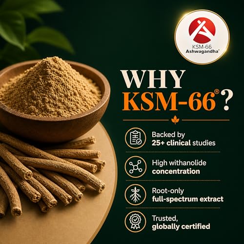 Image of Nutrabud Ashwagandha KSM66 500mg - 30 Capsules - KSM 66 Ashwagandha Tablets for Men & Women - 5% Withanolides for Stress Relief, Energy & Recovery Support (30 Count (Pack of 1), Unflavoured)