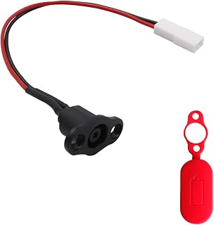 Charging Port with Charging Line Replacement Electric Scooter Charging Port Scooter Accessories