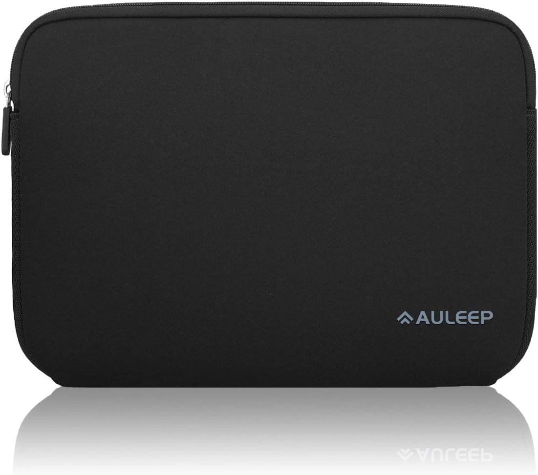 AULEEP 15-15.6 inch Laptop Sleeves, Neoprene Water-Resistant Laptop Case Slim Cover, Durable Chromebook Computer Carrying Bag for MacBook Air/MacBook Pro for HP/Lenovo/Dell/Asus/Acer, Black