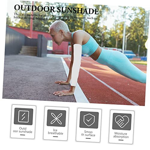 YARNOW 4 Pares Braçadeiras Respiráveis ​​de Cor Sólida Luvas De Braço De Resfriamento Mangas De Sol