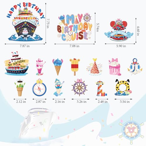 Imanes Decorativos RiVolTa 16 pcs Cumpleaños Nave miniatura 5