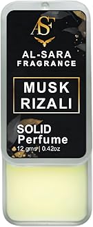 Al Sara Fragrance™ Solid Perfume for Men & Women | Alcohol-Free, Non-Greasy, Long-Lasting Natural Fragrance | Portable & Travel-Friendly Cologne (Musk Rizali)