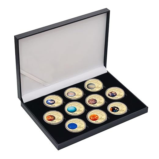 Solar System Coin Set 10 Coins Featuring Planets & Sun - Space & Planet Theme Coin Collection