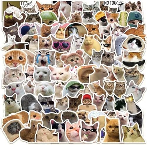 Amazon.co.jp: ねこステッカーセット 100枚 キャット防水ステッカー 猫 