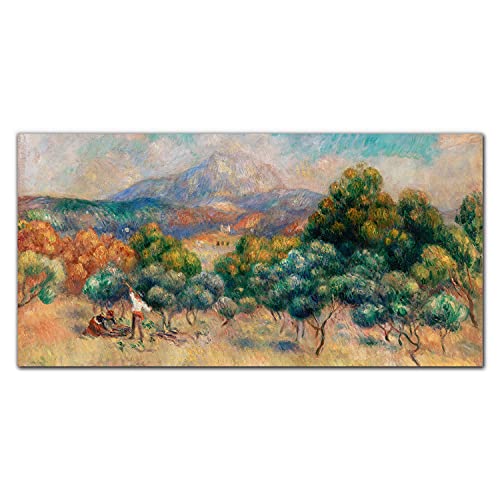 Impression sur verre acrylique paysage montagne pour salon moderne 100x50