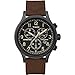 Produktbild Timex Men's TW4B15700 Expedition Scout Chrono Brown/Black Leather Strap Watch