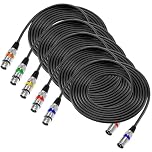 QWORK® 5M XLR Male to Female Microphone Cable, 3-Pin Anti-interference for Speaker, Audio Mixer