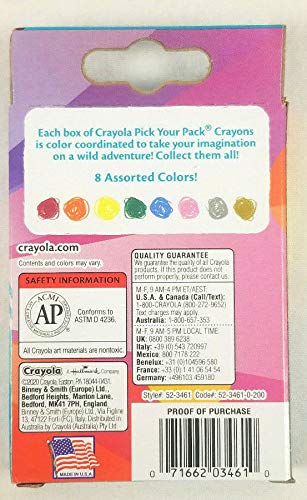 Crayola Uni-Crayons 8 Count Flip Top Box Unicorn Colors - image 2