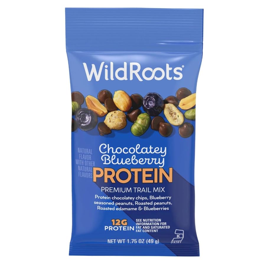 Wild Roo't's Protein, Chocolatey Blueberry, Trail Mix, 1.75 oz., 12 pk.