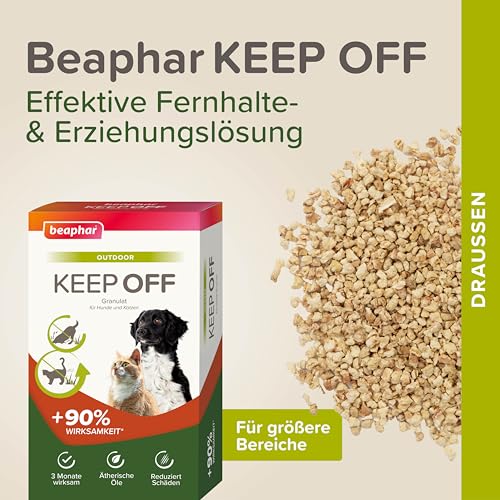 beaphar - Keep Off Fernhalte-Granulat Outdoor - Hält Hunde Und Katzen Von Behandelten Bereichen Fern - Fernhaltemittel - Bis Zu DREI Monate Wirksam - 2X 200 gr