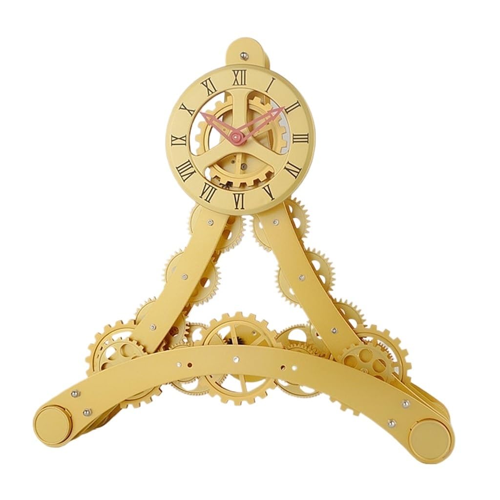 Reloj de mesa vintage dorado JFDBGU para decorar estanterias y mesas de cafe