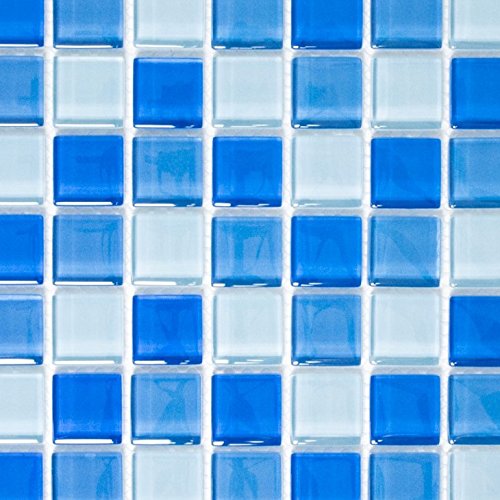 Piastrelle Mosaico Vetro Blu Grigio - 30x30 Cm, Per Bagno O Cucina - Foto 9