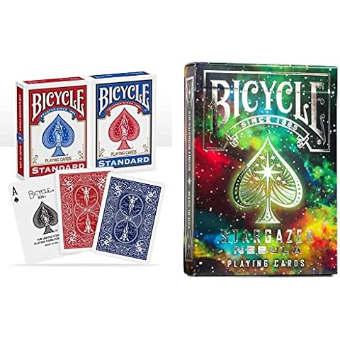 Bicycle 1001781 Kartendeck Standard 2er-Pack Rot & Blau Rommé-Karten Cover