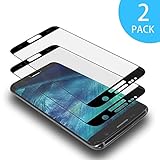 AdoN Galaxy S6 Edge Panzerglas Schutzfolie, [2 Stück] 3D Full Cover Panzerglasfolie für Samsung Galaxy S6 Edge, Ultra-klar,Anti-Bläschen,3D Touch Displayschutzfolie für Galaxy S6 Edge -Schwarz