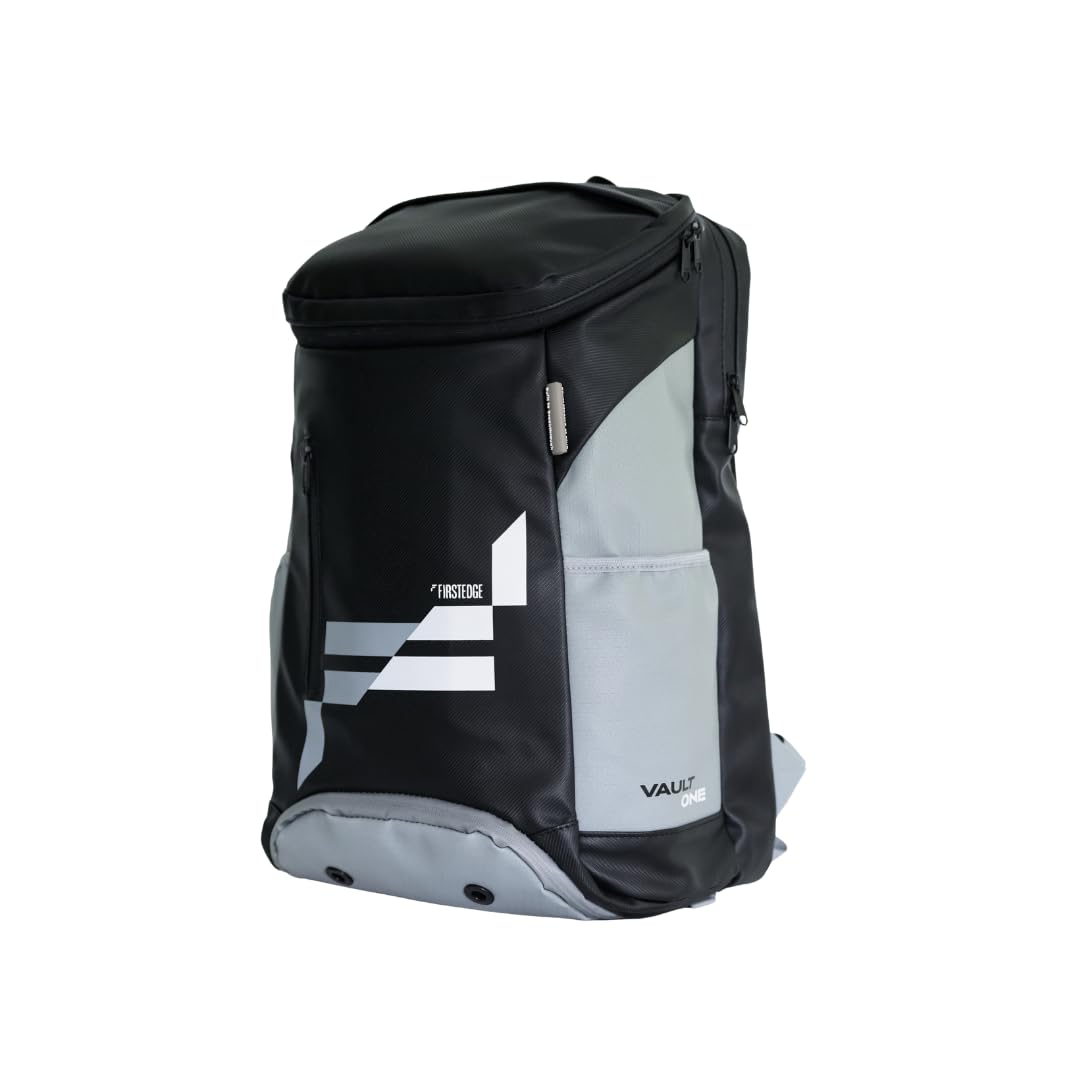 FIRSTEDGE Vault One Waterproof Sports & Office Bag with Laptop and Shoe Compartment | Pickleball and Padel Tennis Bag | 30L Water Resistant | Easy Front Pocket Access | (Black & Grey)-image-42