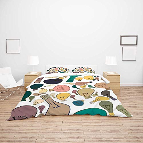 Parure de lit Long Twin 3 pièces avec 2 taies d'oreiller lit simple