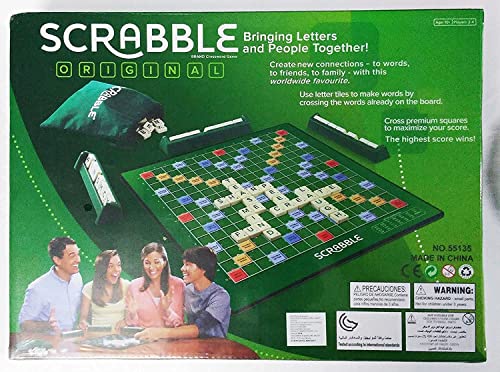 Image of Scrabble Board Game, Word, Letters Game for All Ages (Multicolour),Pack of 1 (Regular)