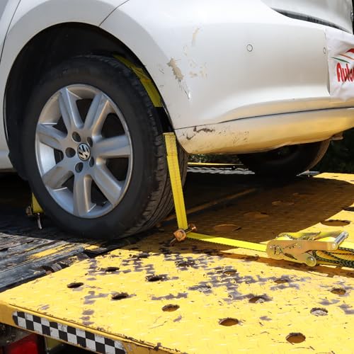 Image of Car Hauler Straps 4-Pack Heavy Duty 2inx10ft with Idler J Hooks