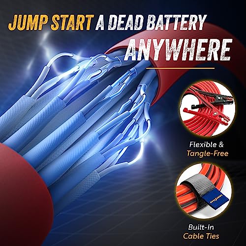 GOODYEAR 10 GAUGE, 12 FT Jumper Cables For Sedans And